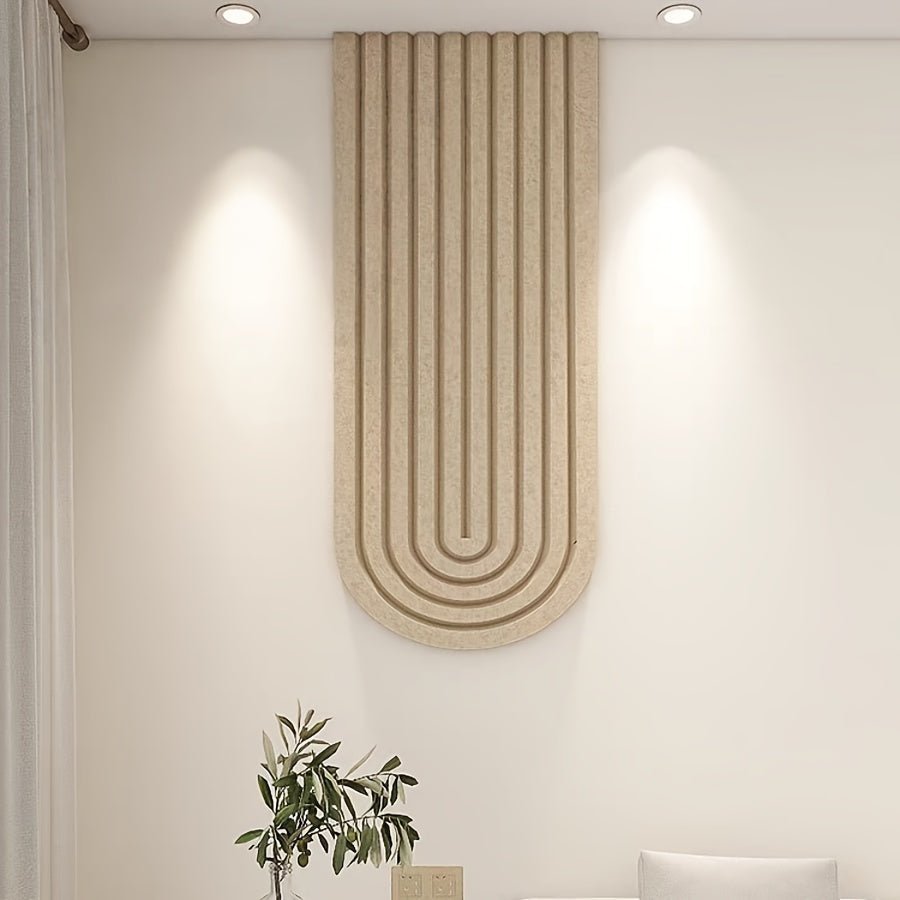 Vilten Prikbord met Gebogen Lijnen Decoratief Memobord voor aan de Muur Zelfklevend Wandpaneel voor Kantoor | Hal en Slaapkamer