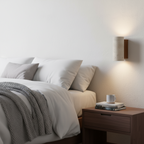 Japandi Travertijn Wandlamp LED met Licht naar Boven en Beneden Natuursteen Wandverlichting met Warme Gloed voor Hal | Slaapkamer en Woonkamer