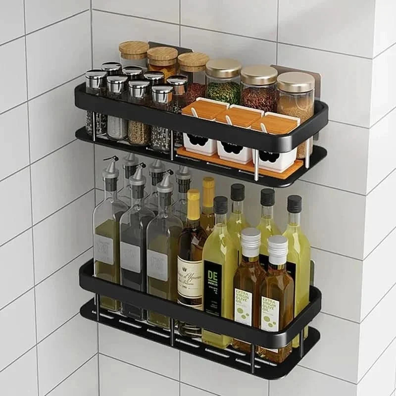Zelfklevend Badkamerrek zonder Boren Doucherek van RVS Wandplank voor Shampoo en Verzorging | Badkamer Douche en Keuken