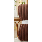 Zachte Fleece Plaid met Brede Streepstructuur Flanellen Deken Warme Woondeken voor Bank | Bed en Woonkamer