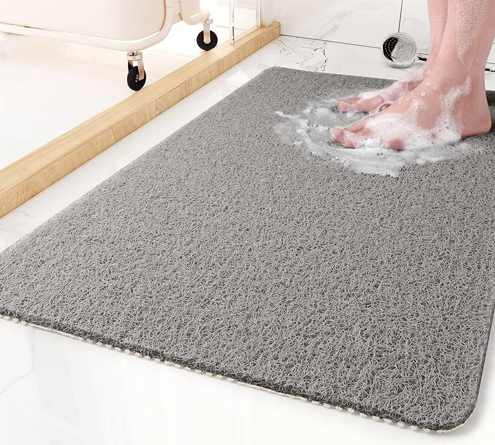 Antislip Douchemat op Maat te Knippen | Zachte Badmat met Snelle Waterafvoer | Machinewasbare Badkamermat voor Douche en Bad