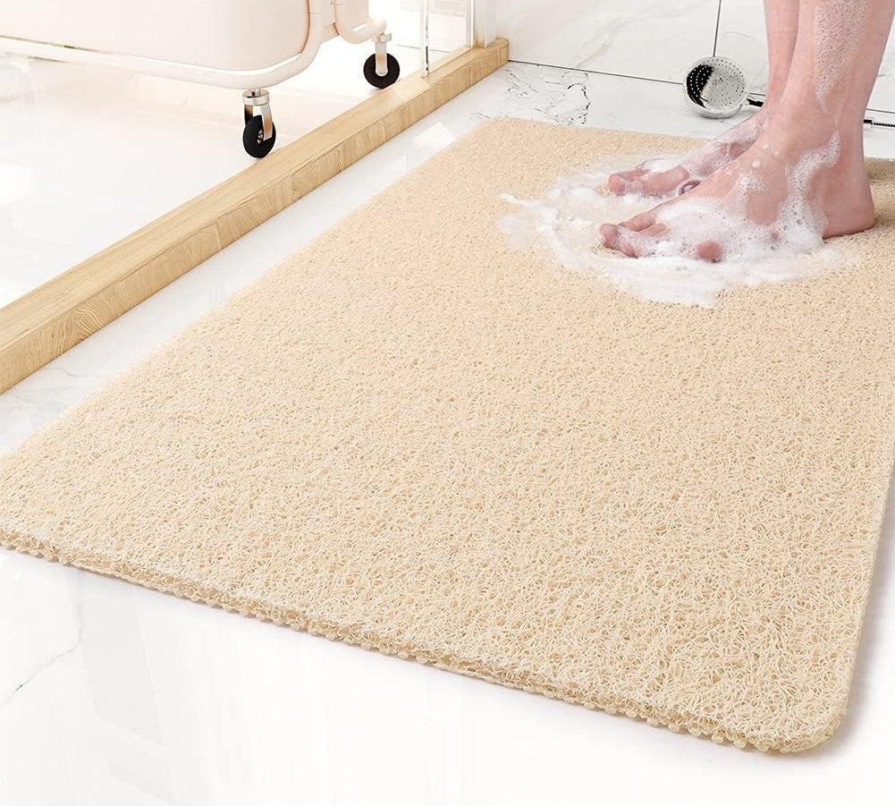 Antislip Douchemat op Maat te Knippen | Zachte Badmat met Snelle Waterafvoer | Machinewasbare Badkamermat voor Douche en Bad