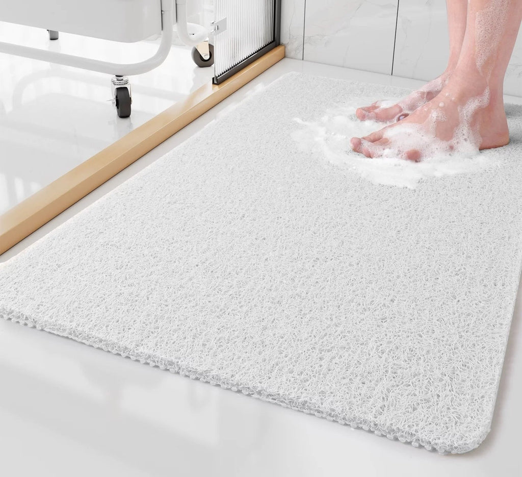 Antislip Douchemat op Maat te Knippen | Zachte Badmat met Snelle Waterafvoer | Machinewasbare Badkamermat voor Douche en Bad