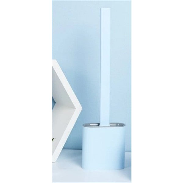 Siliconen Toiletborstel met Houder | Flexibele WC Borstel met Ventilerende Houder Staand of voor Wandmontage voor Badkamer en Toilet