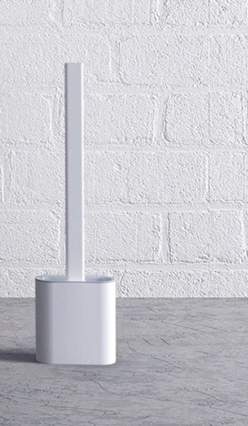 Siliconen Toiletborstel met Houder | Flexibele WC Borstel met Ventilerende Houder Staand of voor Wandmontage voor Badkamer en Toilet