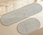 Antislip Keukenmat Absorberend | Keukenloper met Modern Lijnenpatroon voor Aanrecht en Kookeiland | Slijtvaste Mat voor Keuken