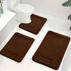 Memory Foam Badmatset met Toiletmat | Zachte Antislip Badmatten Absorberend en Machinewasbaar voor Badkamer en Toilet