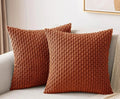 Ribfluwelen Kussenhoes met Rits Zachte Sierkussenhoes met Streepstructuur in Boho Stijl voor Bank | Bed en Fauteuil