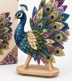 Patchwork Knutselpakket Vogel | Gelaagde Stoffen Decoratievogel Maken zonder Naaien met Voorgesneden Genummerde Stofjes en Handleiding