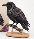 Patchwork Knutselpakket Vogel | Gelaagde Stoffen Decoratievogel Maken zonder Naaien met Voorgesneden Genummerde Stofjes en Handleiding
