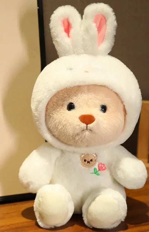 Pluche Teddybeer in Dierenpakje | Zachte Knuffelbeer met Capuchon voor Kinderen en Kinderkamer | Cadeau voor Verjaardag