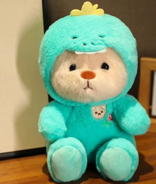 Pluche Teddybeer in Dierenpakje | Zachte Knuffelbeer met Capuchon voor Kinderen en Kinderkamer | Cadeau voor Verjaardag