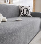 Waterafstotende Chenille Bankhoes | Bankplaid met Visgraatpatroon en Franjes | Wasbare Banksprei voor Gezin met Kinderen en Huisdieren