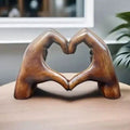 Beeldje Handen in Hartvorm Decoratief Liefdesbeeld van Polyresin Moderne Woondecoratie voor Kast | Dressoir en Slaapkamer