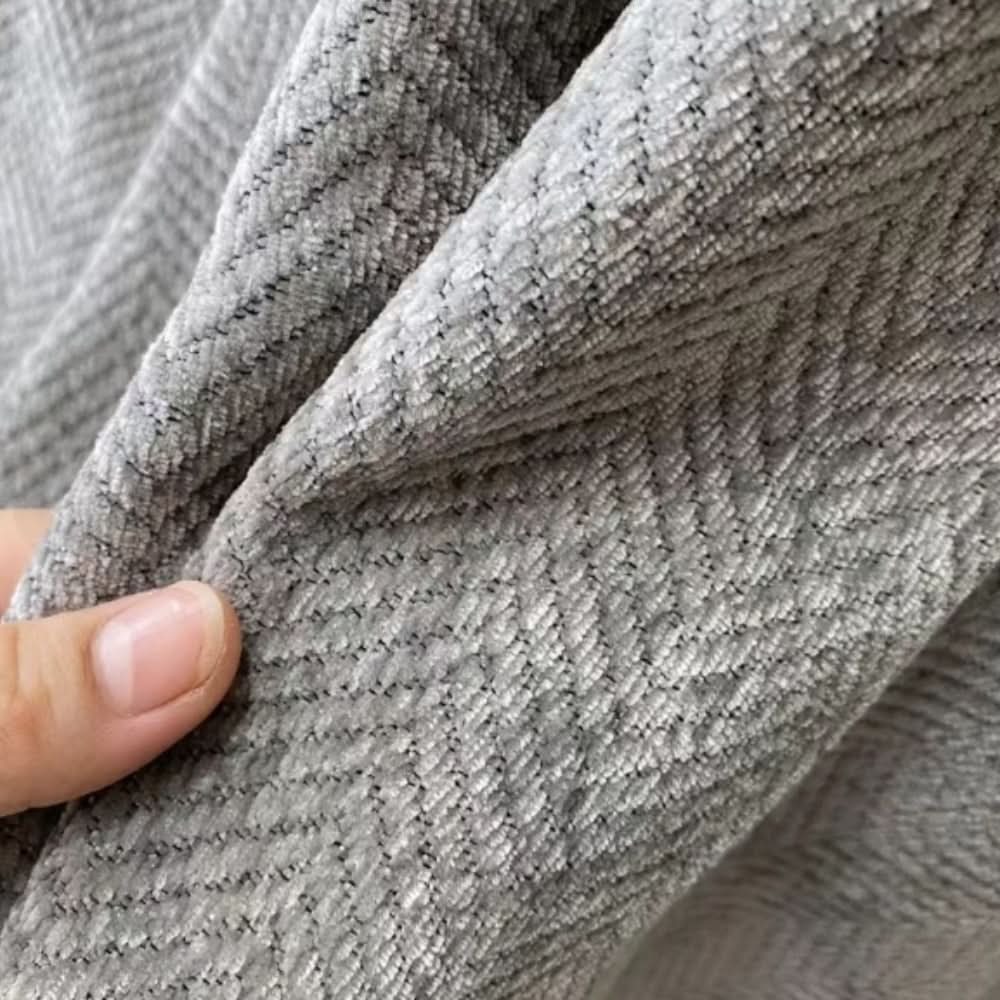 Waterafstotende Chenille Bankhoes | Bankplaid met Visgraatpatroon en Franjes | Wasbare Banksprei voor Gezin met Kinderen en Huisdieren