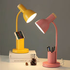 Bureaulamp met Pennenhouder Moderne Metalen Tafellamp E27 voor Bureau | Thuiswerkplek Studeerkamer en Nachtkastje