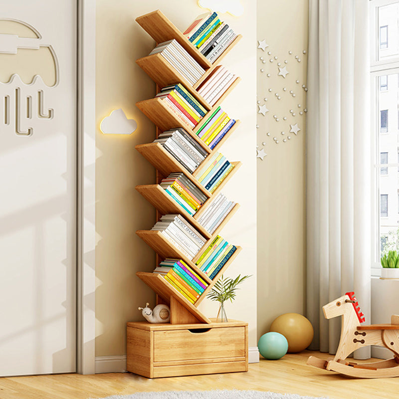 Boomvormige Boekenkast Smal Staand Boekenrek met Opbergkastje Hoge Boekenplank voor Woonkamer | Kinderkamer en Thuiskantoor