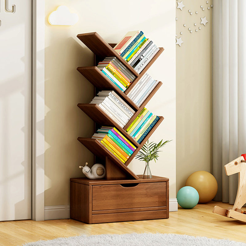 Boomvormige Boekenkast Smal Staand Boekenrek met Opbergkastje Hoge Boekenplank voor Woonkamer | Kinderkamer en Thuiskantoor