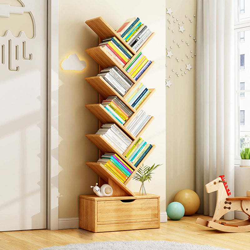 Boomvormige Boekenkast Smal Staand Boekenrek met Opbergkastje Hoge Boekenplank voor Woonkamer | Kinderkamer en Thuiskantoor