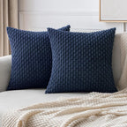 Ribfluwelen Kussenhoes met Rits Zachte Sierkussenhoes met Streepstructuur in Boho Stijl voor Bank | Bed en Fauteuil