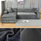Fluwelen Stretch Bankhoes Elastische Sofahoes met Antislip Pasvorm Wasbaar voor Fauteuil | Tweezitsbank en Driezitsbank