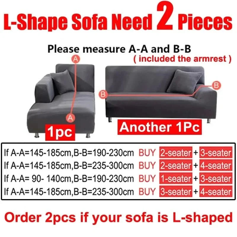 Fluwelen Stretch Bankhoes Elastische Sofahoes met Antislip Pasvorm Wasbaar voor Fauteuil | Tweezitsbank en Driezitsbank