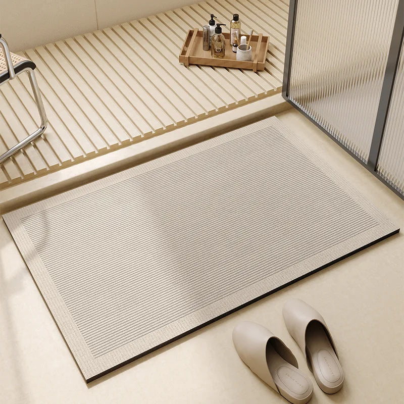 Sneldrogende Badmat Absorberend Antislip Badkamermat met Rubberen Onderkant Dunne Oprolbare Badmat voor Badkamer | Douche en Keuken