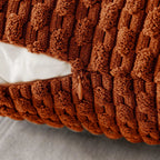 Ribfluwelen Kussenhoes met Rits Zachte Sierkussenhoes met Streepstructuur in Boho Stijl voor Bank | Bed en Fauteuil