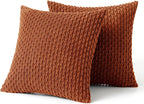 Ribfluwelen Kussenhoes met Rits Zachte Sierkussenhoes met Streepstructuur in Boho Stijl voor Bank | Bed en Fauteuil