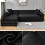 Fluwelen Stretch Bankhoes Elastische Sofahoes met Antislip Pasvorm Wasbaar voor Fauteuil | Tweezitsbank en Driezitsbank