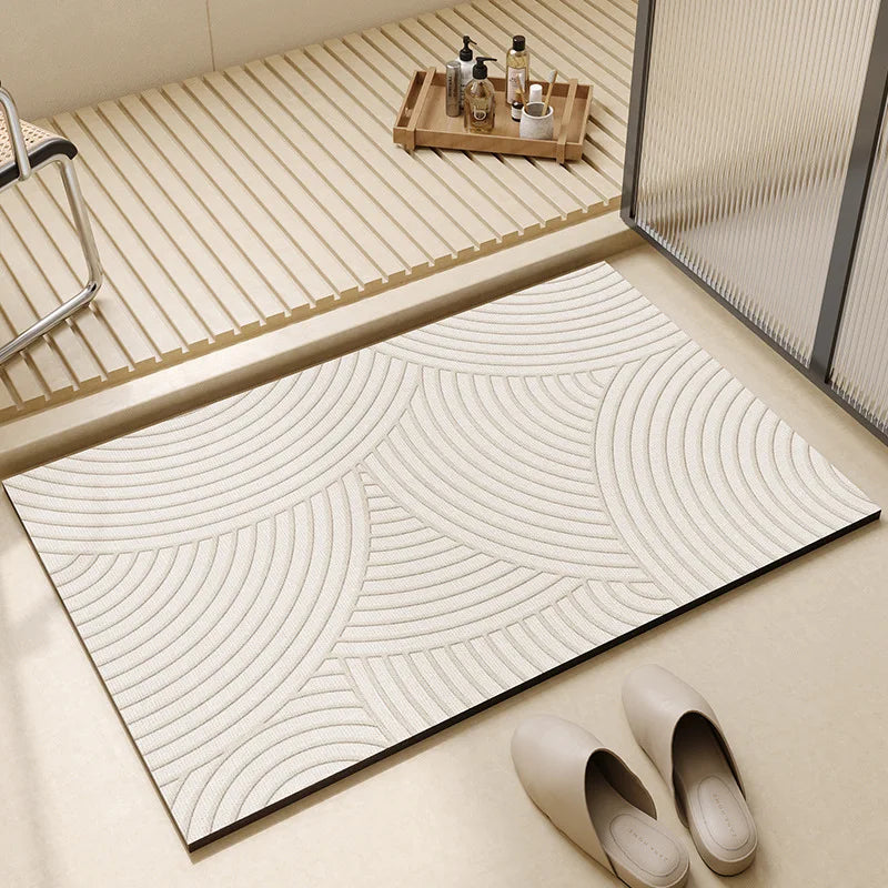 Sneldrogende Badmat Absorberend Antislip Badkamermat met Rubberen Onderkant Dunne Oprolbare Badmat voor Badkamer | Douche en Keuken