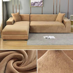 Fluwelen Stretch Bankhoes Elastische Sofahoes met Antislip Pasvorm Wasbaar voor Fauteuil | Tweezitsbank en Driezitsbank