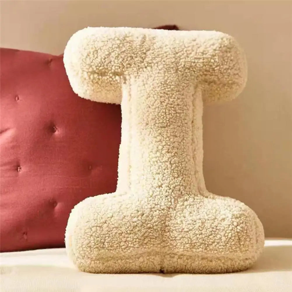 Letterkussen Alfabet Sierkussen in Lettervorm Zacht Decoratief Kussen voor Naam of Initialen op Bank | Bed en Kinderkamer