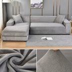 Fluwelen Stretch Bankhoes Elastische Sofahoes met Antislip Pasvorm Wasbaar voor Fauteuil | Tweezitsbank en Driezitsbank