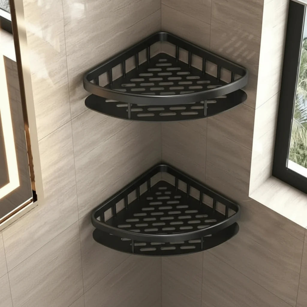 Zelfklevend Badkamerrek zonder Boren Doucherek van RVS Wandplank voor Shampoo en Verzorging | Badkamer Douche en Keuken