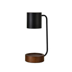 Kaarsenwarmer Lamp Dimbaar met Timer Tafellamp voor Geurkaarsen met Houten Voet en Metalen Kap GU10 voor Woonkamer | Slaapkamer
