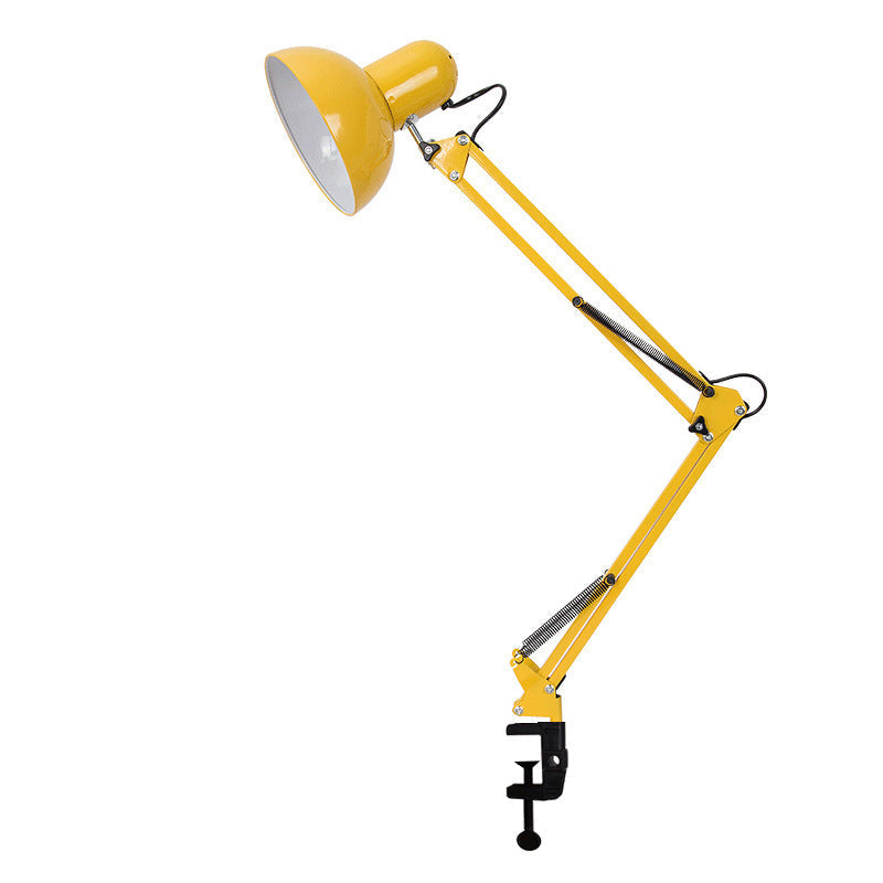 Klemlamp met Lange Zwenkarm Verstelbare Bureaulamp met Klem Architectenlamp van Metaal voor Bureau | Slaapkamer en Werkplek