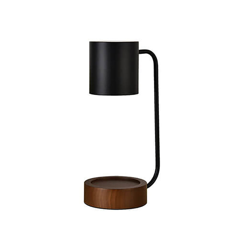 Kaarsenwarmer Lamp Dimbaar met Timer Tafellamp voor Geurkaarsen met Houten Voet en Metalen Kap GU10 voor Woonkamer | Slaapkamer