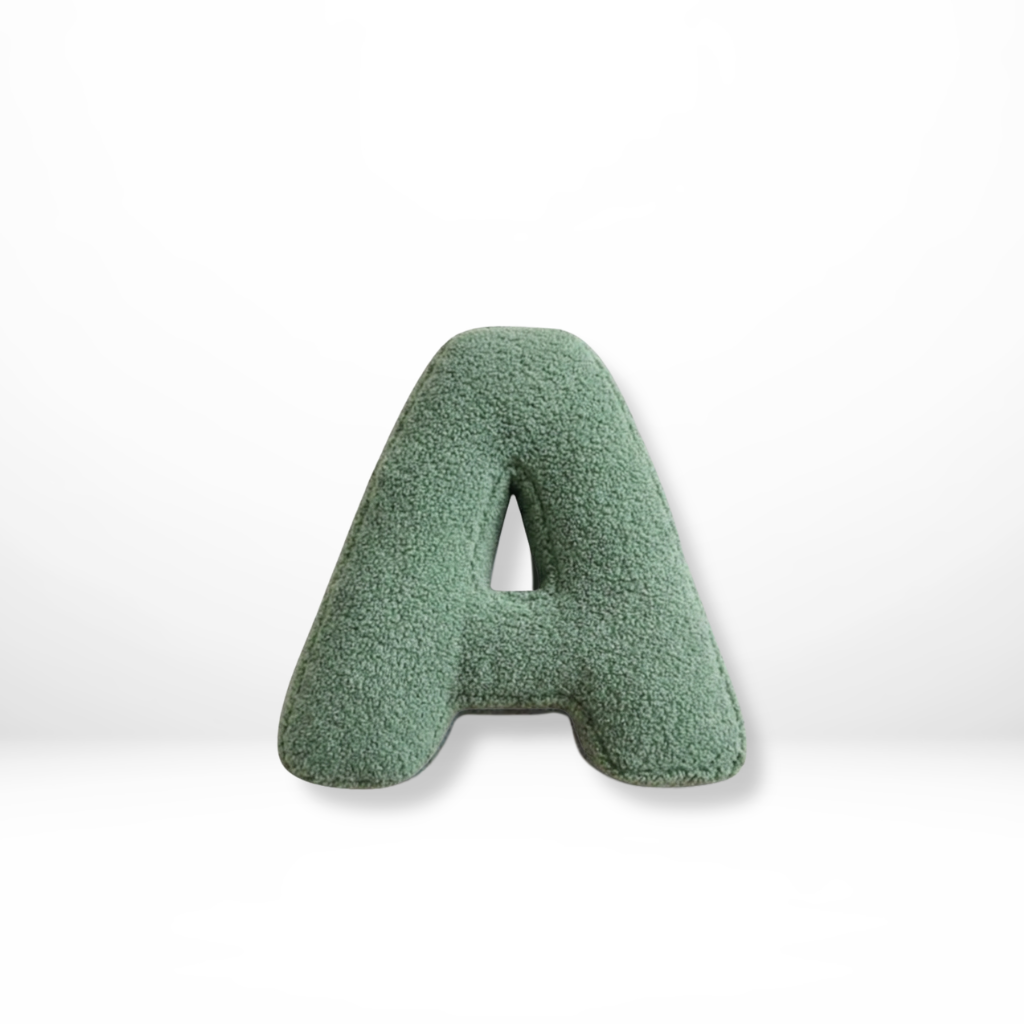 Letterkussen Alfabet Sierkussen in Lettervorm Zacht Decoratief Kussen voor Naam of Initialen op Bank | Bed en Kinderkamer