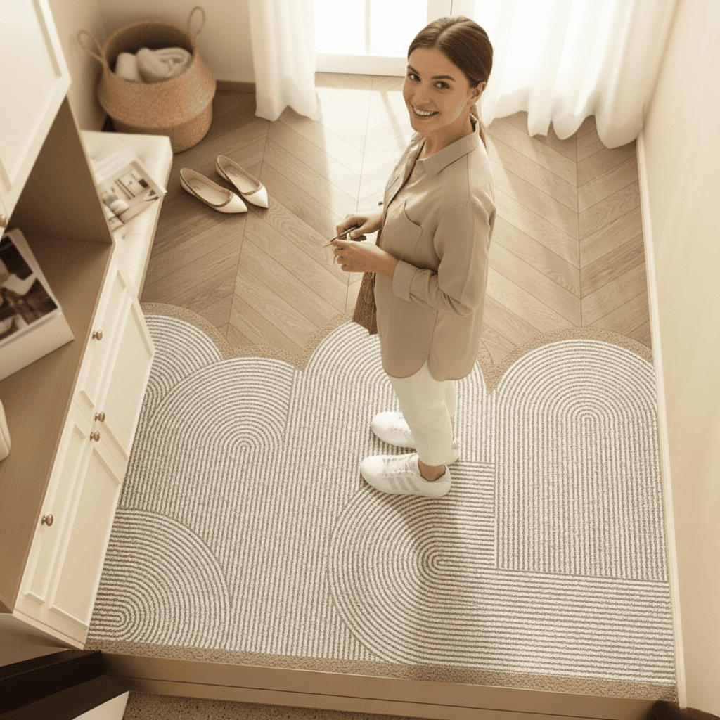 Wasbare Antislip Deurmat van PVC Schoonloopmat met Reliëf die Vuil en Vocht Opvangt voor Voordeur | Hal en Gang
