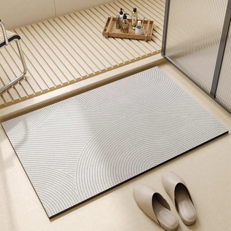 Sneldrogende Badmat Absorberend Antislip Badkamermat met Rubberen Onderkant Dunne Oprolbare Badmat voor Badkamer | Douche en Keuken