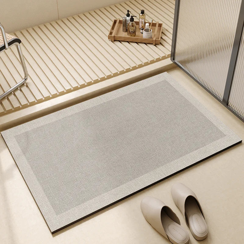 Sneldrogende Badmat Absorberend Antislip Badkamermat met Rubberen Onderkant Dunne Oprolbare Badmat voor Badkamer | Douche en Keuken