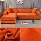Fluwelen Stretch Bankhoes Elastische Sofahoes met Antislip Pasvorm Wasbaar voor Fauteuil | Tweezitsbank en Driezitsbank