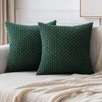 Ribfluwelen Kussenhoes met Rits Zachte Sierkussenhoes met Streepstructuur in Boho Stijl voor Bank | Bed en Fauteuil