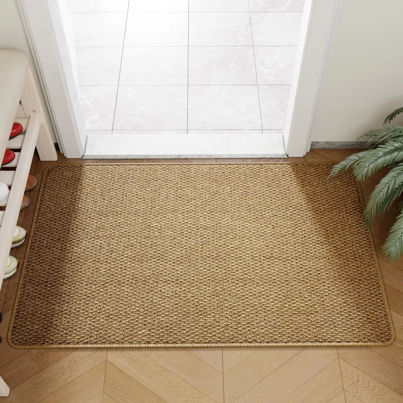 Deurmat Jute Look voor Binnen en Buiten | Antislip Schoonloopmat met Rubberen Onderkant | Slijtvaste Mat voor Voordeur Hal en Balkon
