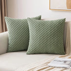 Ribfluwelen Kussenhoes met Rits Zachte Sierkussenhoes met Streepstructuur in Boho Stijl voor Bank | Bed en Fauteuil