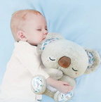 Ademhalingsknuffel Koala met Nachtlampje | Pluche Knuffel met Bewegende Buik | Hartslaggeluid en Zacht Licht