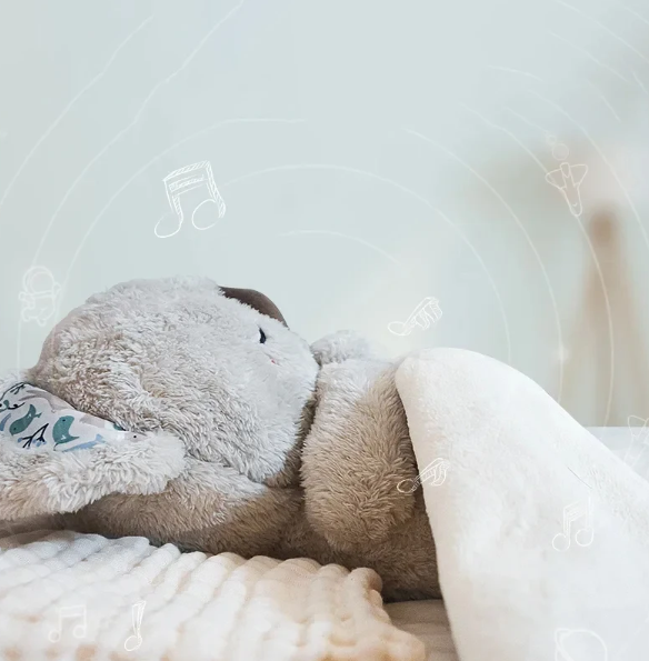 Ademhalingsknuffel Koala met Nachtlampje | Pluche Knuffel met Bewegende Buik | Hartslaggeluid en Zacht Licht