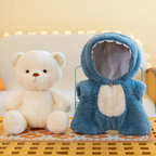 Pluche Teddybeer in Dierenpakje | Zachte Knuffelbeer met Capuchon voor Kinderen en Kinderkamer | Cadeau voor Verjaardag