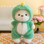 Pluche Teddybeer in Dierenpakje | Zachte Knuffelbeer met Capuchon voor Kinderen en Kinderkamer | Cadeau voor Verjaardag